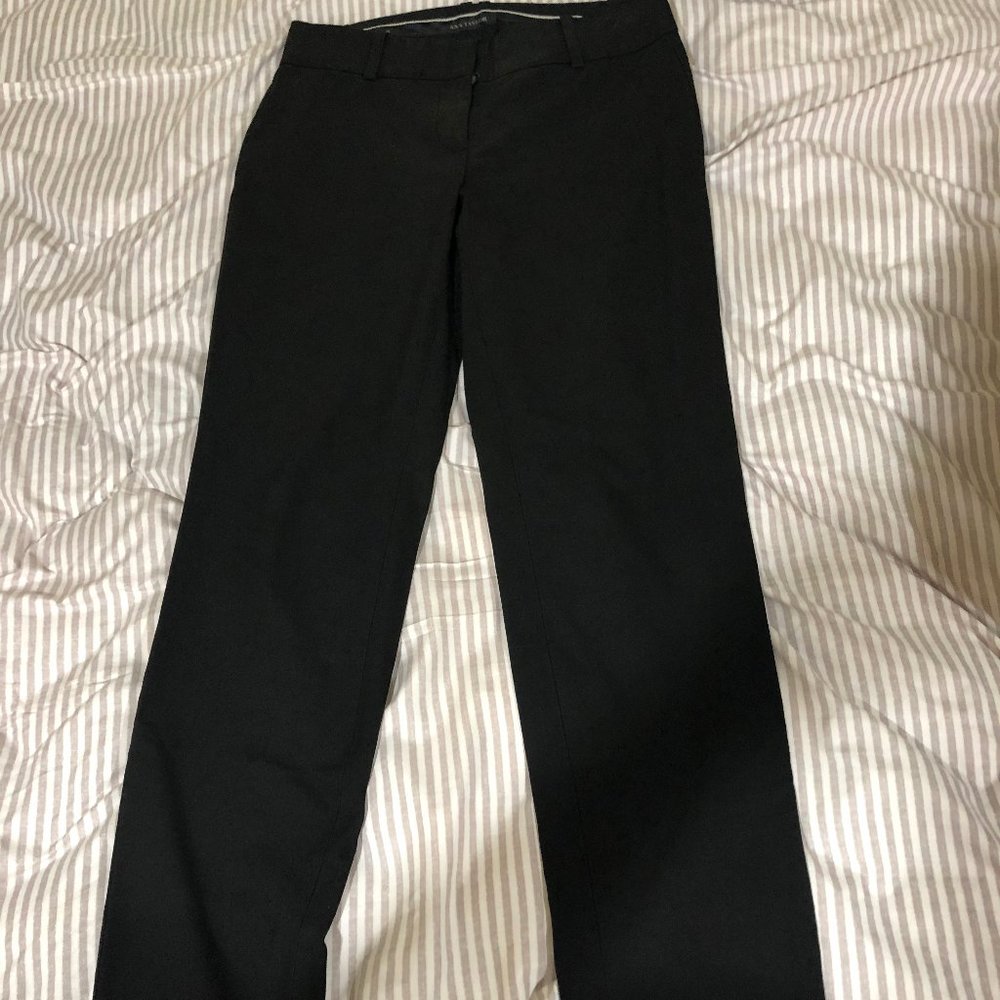 ANN TAYLOR black straight-leg pants 00P